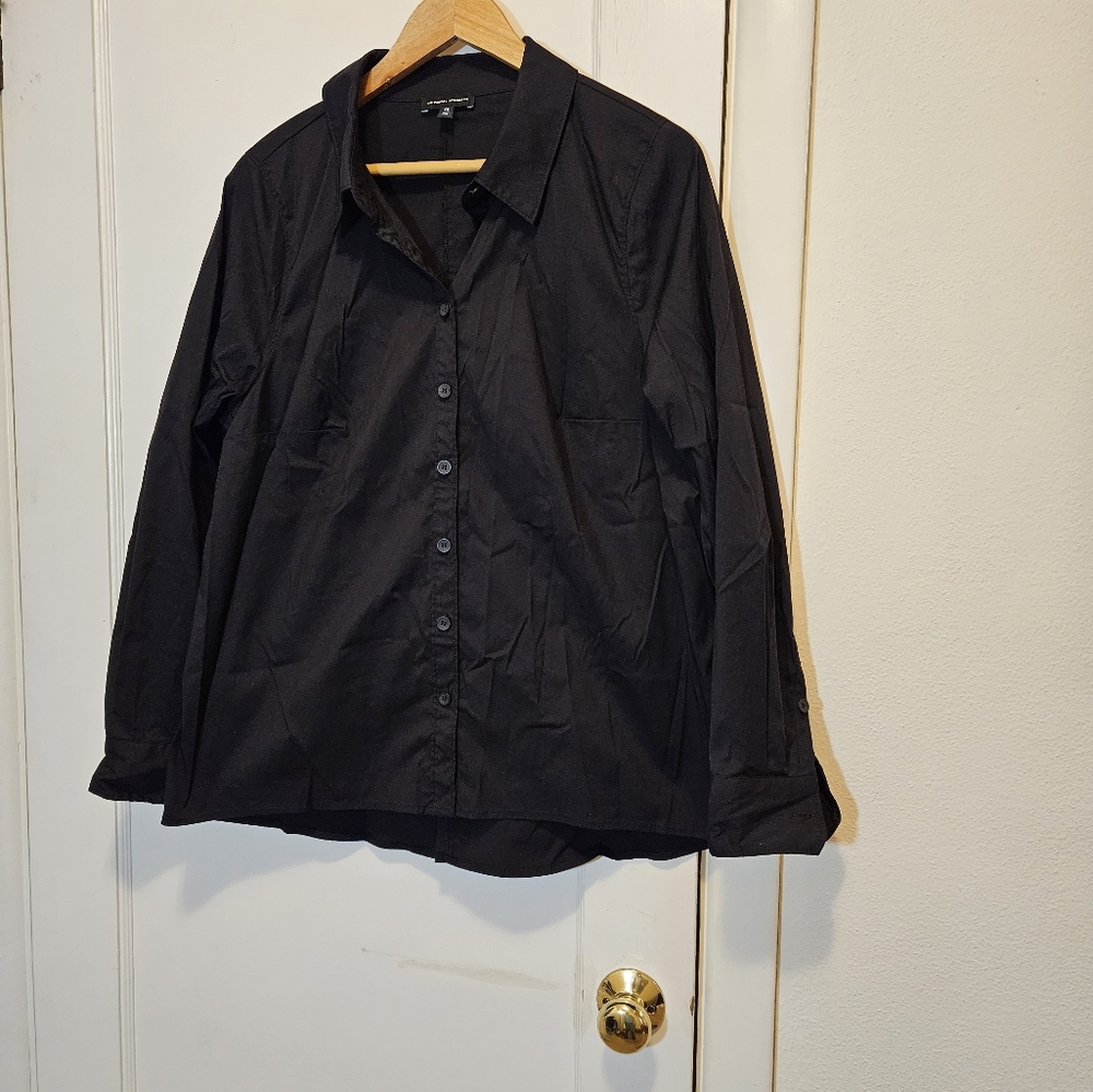 Universal Standard Black Button Down Blouse - image 1